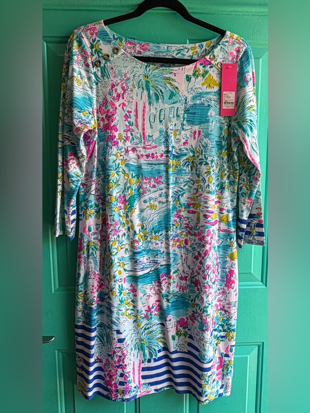 NWT Lilly Pulitzer UPF 50 Pearson Dress - Postcards From Positano - large